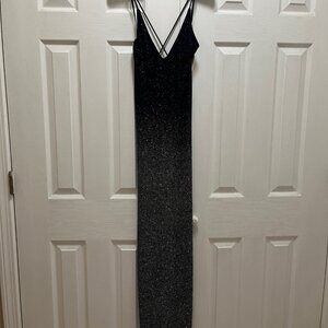 NWT Sexy full length black sparkle dress